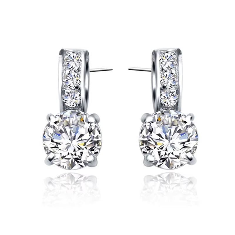 925 Sterling Silver Bridal Jewelry Set – Necklace & Stud Earrings