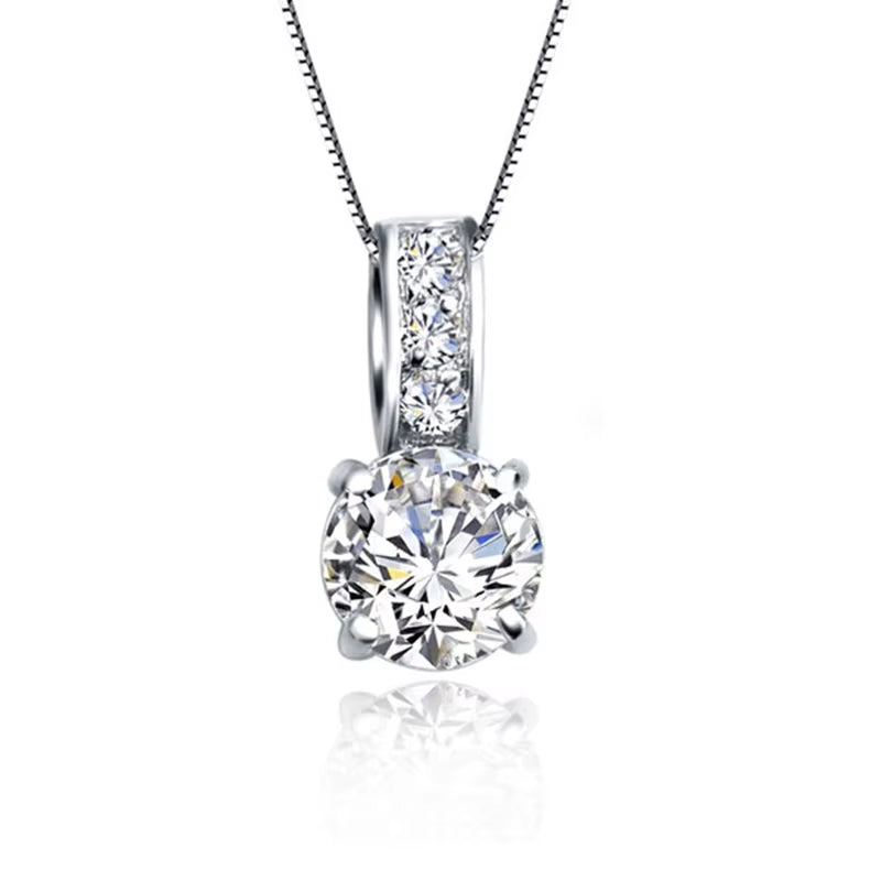 925 Sterling Silver Bridal Jewelry Set – Necklace & Stud Earrings